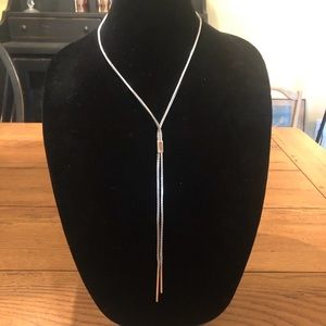 Monet Two-Tone Lariat Necklace